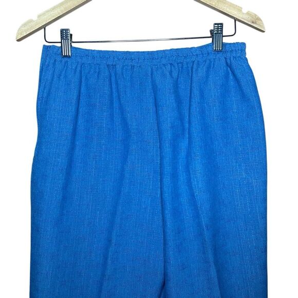 VTG Sag Harbor Blue 3/4 Sleeve Blazer Size 12P Pants Size 8P Suit Separates Form - Picture 10 of 14